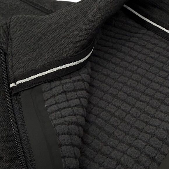 Ten Thousand Men's Over Zip Performance Polartec Grid Quarter Zip Black Small - Picture 6 of 10